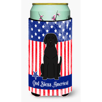 "Caroline's Treasures BB3052TBC Patriotic USA Black Labrador Tall Boy Hugger cold-beverage-koozies, Multicolor"