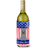 "Caroline's Treasures BB3054LITERK Patriotic USA Glen of Imal Grey Wine Bottle Hugger cold-beverage-koozies, 750 ml, Multicolor"