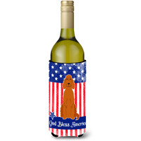 "Caroline's Treasures BB3059LITERK Patriotic USA Irish Setter Wine Bottle Hugger cold-beverage-koozies, 750 ml, Multicolor"