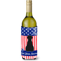 "Caroline's Treasures BB3061LITERK Patriotic USA Giant Schnauzer Wine Bottle Hugger cold-beverage-koozies, 750 ml, Multicolor"
