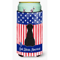 "Caroline's Treasures BB3061TBC Patriotic USA Giant Schnauzer Tall Boy Hugger cold-beverage-koozies, Multicolor"