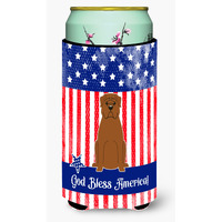 "Caroline's Treasures BB3068TBC Patriotic USA Dogue de Bourdeaux Tall Boy Hugger cold-beverage-koozies, Multicolor"
