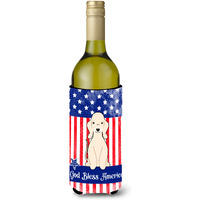 "Caroline's Treasures BB3086LITERK USA Bedlington Terrier Sandy Wine Bottle Hugger cold-beverage-koozies, 750 ml, Multicolor"