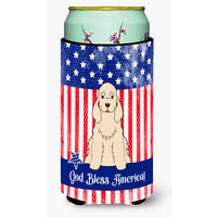 "Caroline's Treasures BB3089TBC Patriotic USA Cocker Spaniel Tall Boy Hugger cold-beverage-koozies, Multicolor"