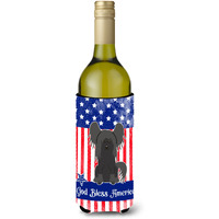 "Caroline's Treasures BB3107LITERK USA Chinese Crested Black Wine Bottle Hugger cold-beverage-koozies, 750 ml, Multicolor"