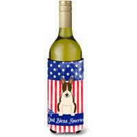 "Caroline's Treasures BB3131LITERK USA Bull Terrier Dark Brindle Wine Bottle Hugger cold-beverage-koozies, 750 ml, Multicolor"