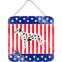 "Caroline's Treasures USA Patriotic Dalmatian Wall or Door Hanging Prints BB3283DS66, 6"" x 6"", Multicolor"