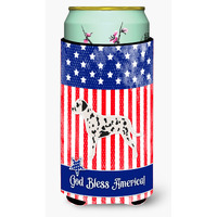 "Caroline's Treasures USA Patriotic Dalmatian Tall Boy Beverage Insulator Hugger, Multicolor"