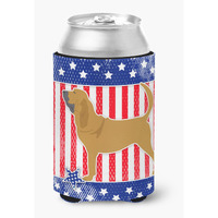 "Caroline's Treasures USA Patriotic Bloodhound Can or Bottle Hugger BB3284CC, Can Hugger, Multicolor"