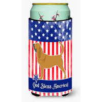 "Caroline's Treasures USA Patriotic Bloodhound Tall Boy Beverage Insulator Hugger, Multicolor"