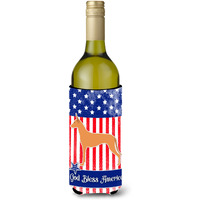 "Caroline's Treasures USA Patriotic Pharaoh Hound Wine Bottle Beverage Insulator Hugger, 750 ml, Multicolor"
