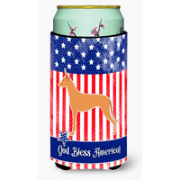 "Caroline's Treasures USA Patriotic Pharaoh Hound Tall Boy Beverage Insulator Hugger, Multicolor"