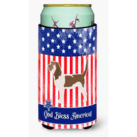 "Caroline's Treasures USA Patriotic Grand Basset Griffon Vendeen Tall Boy Beverage Insulator Hugger, Multicolor"