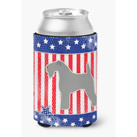 "Caroline's Treasures USA Patriotic Kerry Blue Terrier Can or Bottle Hugger BB3292CC, Can Hugger, Multicolor"