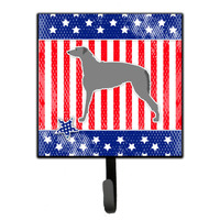 "Caroline's Treasures USA Patriotic Scottish Deerhound Leash or Key Holder BB3296SH4, Small, Multicolor"