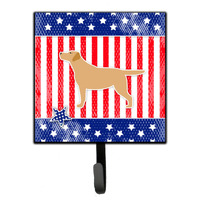 "Caroline's Treasures USA Patriotic Yellow Labrador Retriever Leash or Key Holder BB3297SH4, Small, Multicolor"