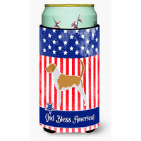 "Caroline's Treasures USA Patriotic American Foxhound Tall Boy Beverage Insulator Hugger, Multicolor"