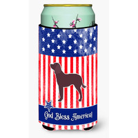 "Caroline's Treasures Ausa Patriotic Merican Water Spaniel Tall Boy Beverage Insulator Hugger, Multicolor"