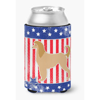"Caroline's Treasures USA Patriotic Afghan Hound Can or Bottle Hugger BB3306CC, Can Hugger, Multicolor"