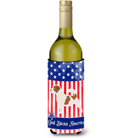 "Caroline's Treasures USA Patriotic Jack Russell Terrier Wine Bottle Beverage Insulator Hugger, 750 ml, Multicolor"
