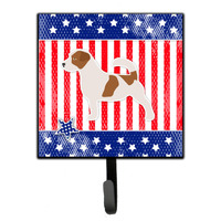 "Caroline's Treasures USA Patriotic Jack Russell Terrier Leash or Key Holder BB3307SH4, Small, Multicolor"