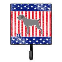 "Caroline's Treasures USA Patriotic German Wirehaired Pointer Leash or Key Holder BB3311SH4, Small, Multicolor"