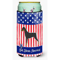 "Caroline's Treasures USA Patriotic German Pinscher Beverage Insulator Hugger, Tall Boy, Multicolor"