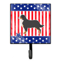 "Caroline's Treasures USA Patriotic Bernese Mountain Dog Leash or Key Holder BB3319SH4, Small, Multicolor"