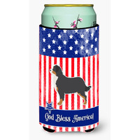 "Caroline's Treasures USA Patriotic Bernese Mountain Dog Beverage Insulator Hugger, Tall Boy, Multicolor"