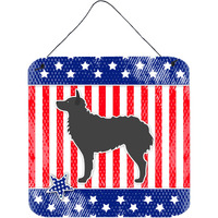 "Caroline's Treasures USA Patriotic Croatian Sheepdog Wall or Door Hanging Prints BB3321DS66, 6"" x 6"", Multicolor"