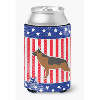 "Caroline's Treasures USA Patriotic German Shepherd Can or Bottle Hugger BB3324CC, Can Hugger, Multicolor"
