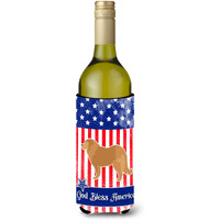 "Caroline's Treasures USA Patriotic Caucasian Shepherd Dog Wine Bottle Beverage Insulator Hugger, 750 ml, Multicolor"
