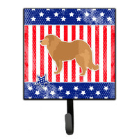 "Caroline's Treasures USA Patriotic Caucasian Shepherd Dog Leash or Key Holder BB3325SH4, Small, Multicolor"
