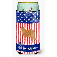 "Caroline's Treasures USA Patriotic Caucasian Shepherd Dog Beverage Insulator Hugger, Tall Boy, Multicolor"