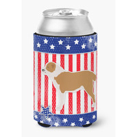 "Caroline's Treasures USA Patriotic Central Asian Shepherd Dog Can or Bottle Hugger BB3328CC, Can Hugger, Multicolor"