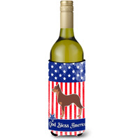"Caroline's Treasures USA Patriotic Australian Kelpie Dog Wine Bottle Beverage Insulator Hugger, 750 ml, Multicolor"