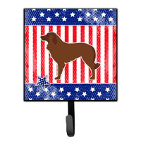 "Caroline's Treasures USA Patriotic Portuguese Sheepdog Dog Leash or Key Holder BB3331SH4, Small, Multicolor"