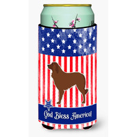 "Caroline's Treasures USA Patriotic Portuguese Sheepdog Dog Beverage Insulator Hugger, Tall Boy, Multicolor"