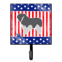 "Caroline's Treasures USA Patriotic Polish Lowland Sheepdog Dog Leash or Key Holder BB3332SH4, Small, Multicolor"