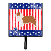 "Caroline's Treasures USA Patriotic Australian Shepherd Dog Leash or Key Holder BB3333SH4, Small, Multicolor"