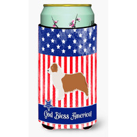 "Caroline's Treasures USA Patriotic Australian Shepherd Dog Beverage Insulator Hugger, Tall Boy, Multicolor"