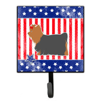 "Caroline's Treasures USA Patriotic Yorkshire Terrier Yorkie Leash or Key Holder BB3334SH4, Small, Multicolor"