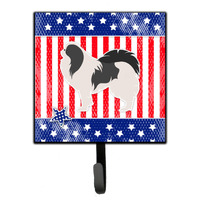 "Caroline's Treasures USA Patriotic Japanese Chin Leash or Key Holder BB3337SH4, Small, Multicolor"