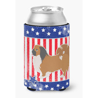 "Caroline's Treasures USA Patriotic Pekingese Can or Bottle Hugger BB3338CC, Can Hugger, Multicolor"