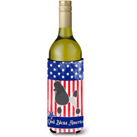 "Caroline's Treasures USA Patriotic Poodle Wine Bottle Beverage Insulator Hugger, 750 ml, Multicolor"