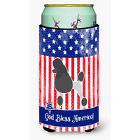 "Caroline's Treasures USA Patriotic Poodle Beverage Insulator Hugger, Tall Boy, Multicolor"