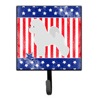 "Caroline's Treasures USA Patriotic Bichon Frise Leash or Key Holder BB3345SH4, Small, Multicolor"
