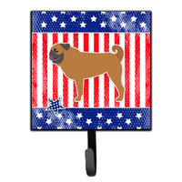 "Caroline's Treasures USA Patriotic Pug Leash or Key Holder BB3347SH4, Small, Multicolor"