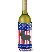 "Caroline's Treasures USA Patriotic Affenpinscher Wine Bottle Beverage Insulator Hugger, 750 ml, Multicolor"