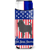 "Caroline's Treasures USA Patriotic Affenpinscher Michelob Ultra Hugger For Slim Cans, Slim Can, Multicolor"